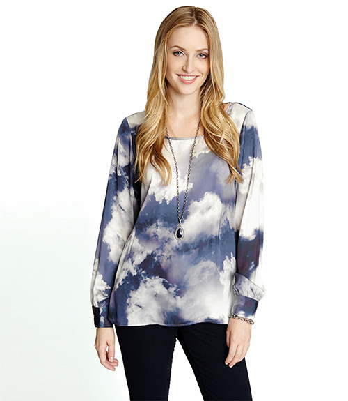 Cloud print blouse, $128 @karenkane.com