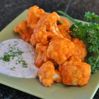 Cauliflower Buffalo Wings - perfect for superbowl snacking! (NFL defensive lineman and 300 pound vegan David Carter's recipe!)