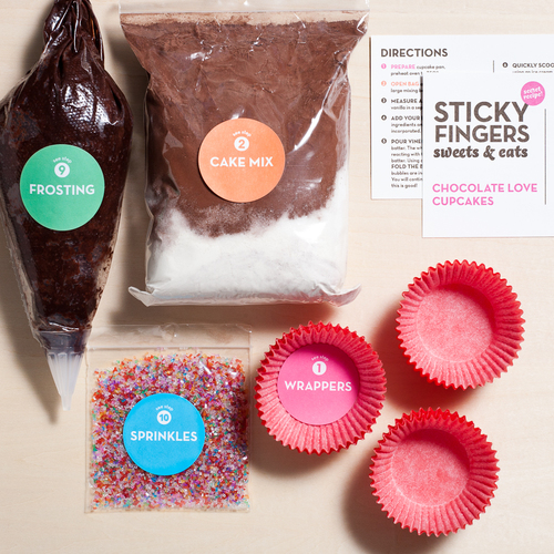BIY: (Bake it Yourself) Chocolate Love Kit, $25 @stickyfingersbakery.com