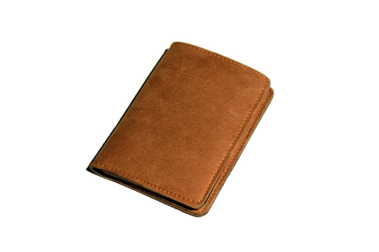 Brave Gentleman Vegan Suede Passport Wallet, $150