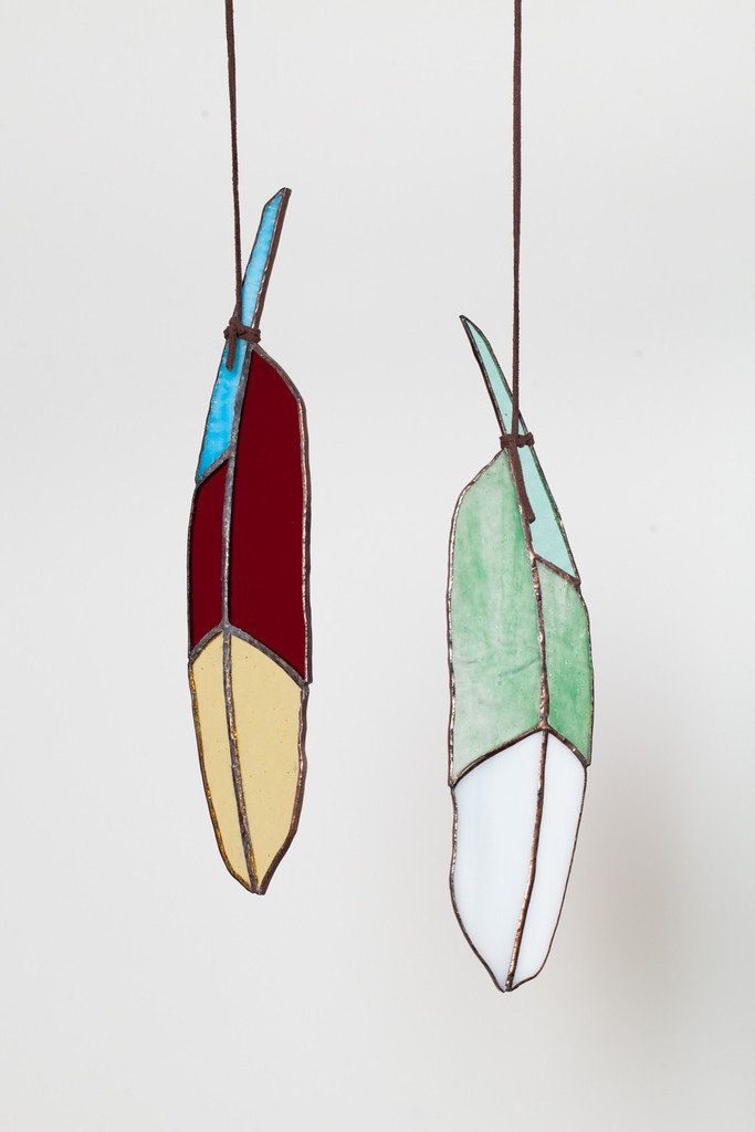 Colin Adrian Stained Glass Atsos Feather, $75