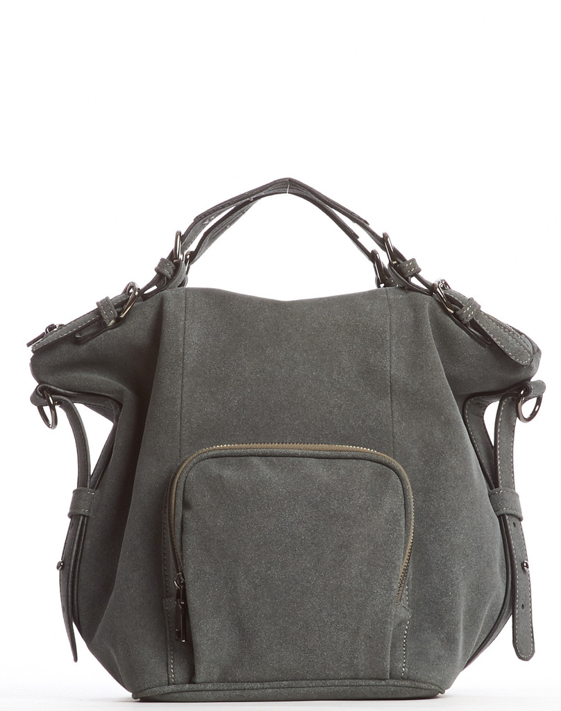 Cri De Coeur Orian Ultrasuede Satchel Bag - Gray, $180