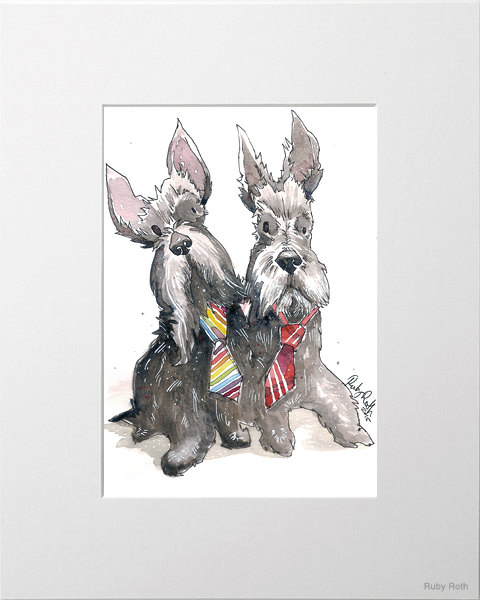 Custom Dog Portraits by Ruby Roth, $100