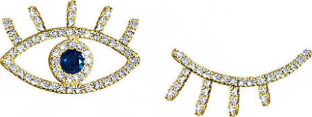 Evil Eye Diamond Ear Crawlers, $1500