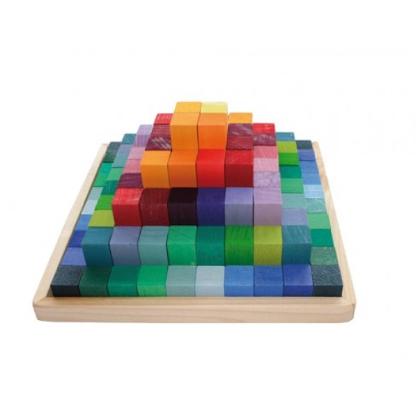Grimms 100 rainbow-colored wooden blocks, $62.99