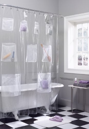 Shower Curtain With Pockets, $24.06