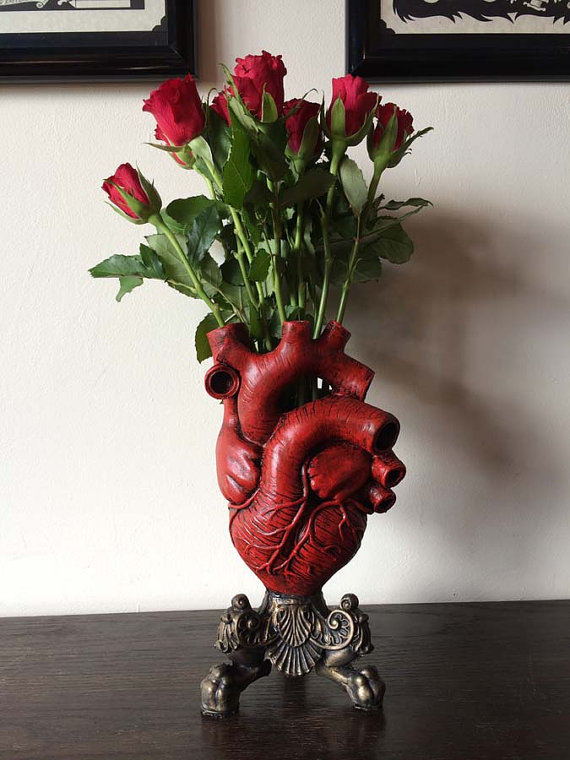 DellaMorteco Anatomical Heart Vase,$90