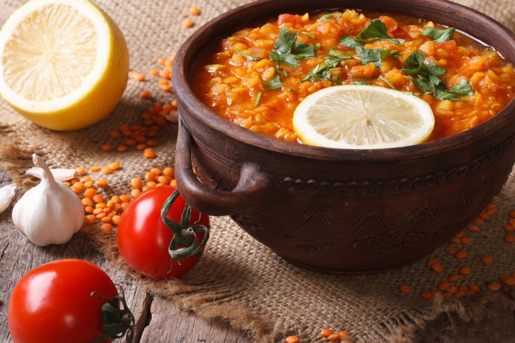 Slow Cooked Red Lentil & Chickpea Curry