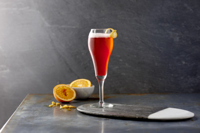 The perfect sexy Valentine’s Day nightcap cocktail that will sure please any date. Zodiac Vodka’s Black Cherry 75 will set the mood