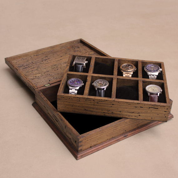 Made to Order Wood Watch Box, $119
