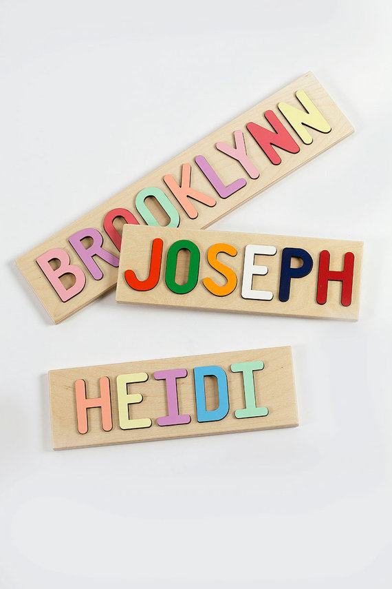 Personalized Kids Name Puzzle, Wooden Puzzle, $29.95 @etsy.com