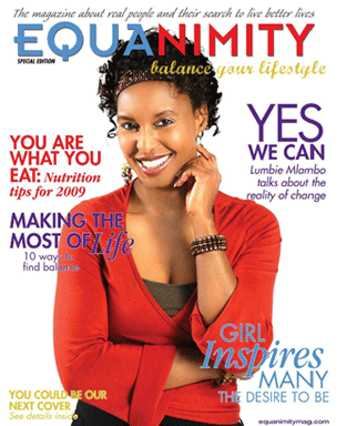 Lumbie Mlambo on the cover of her magazine