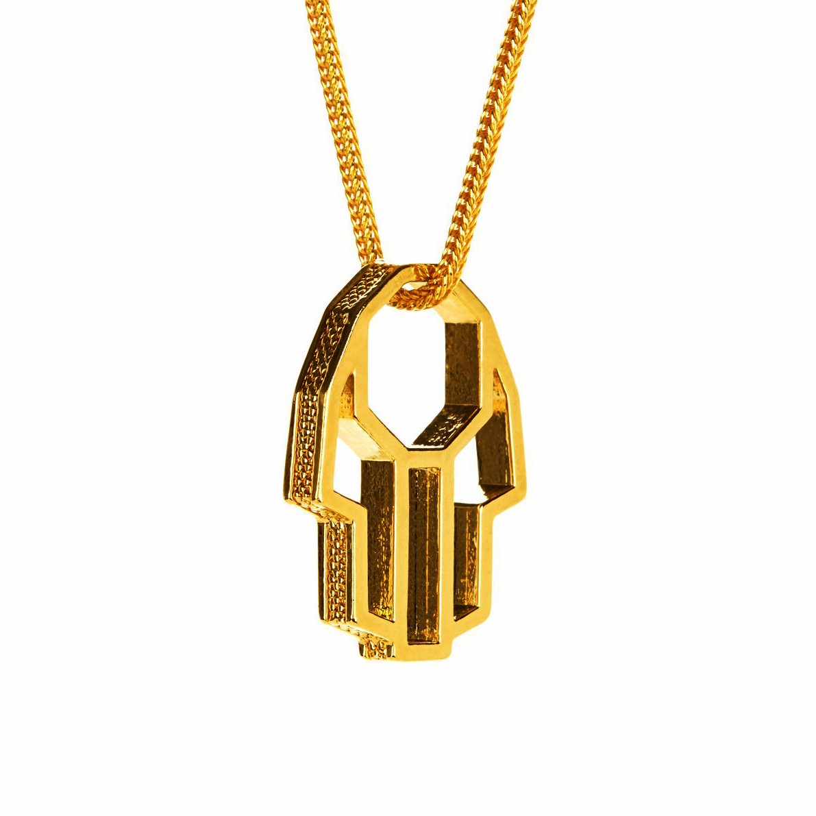 Perepaix Mens Necklace Hamsa Pendant Amulet Gold Plated, $249 @amazon.com