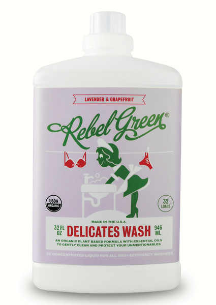 Rebel Green USDA Certified Organic Delicates Wash, Lavender and Grapefruit (Pack of 4), $29 @amazon.com