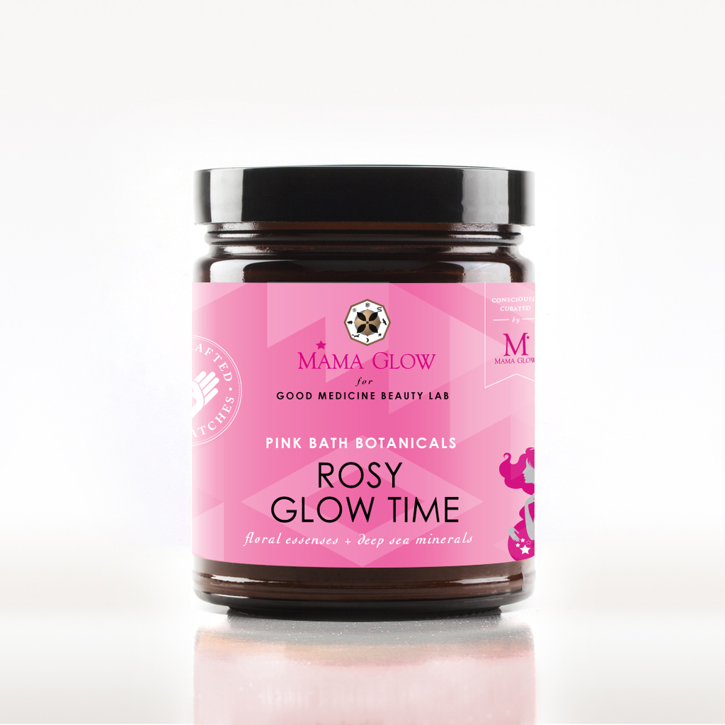 Mama Glows ROSY GLOW TIME / pink bath botanicals, $30 @goodmedicinebeautylab.com