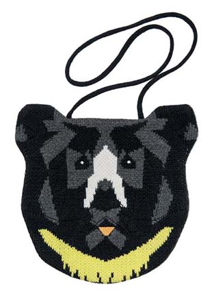 Knitted Moon Bear Bag (Proceeds go to Animals Asia), $50 @shop.animalsasia.org