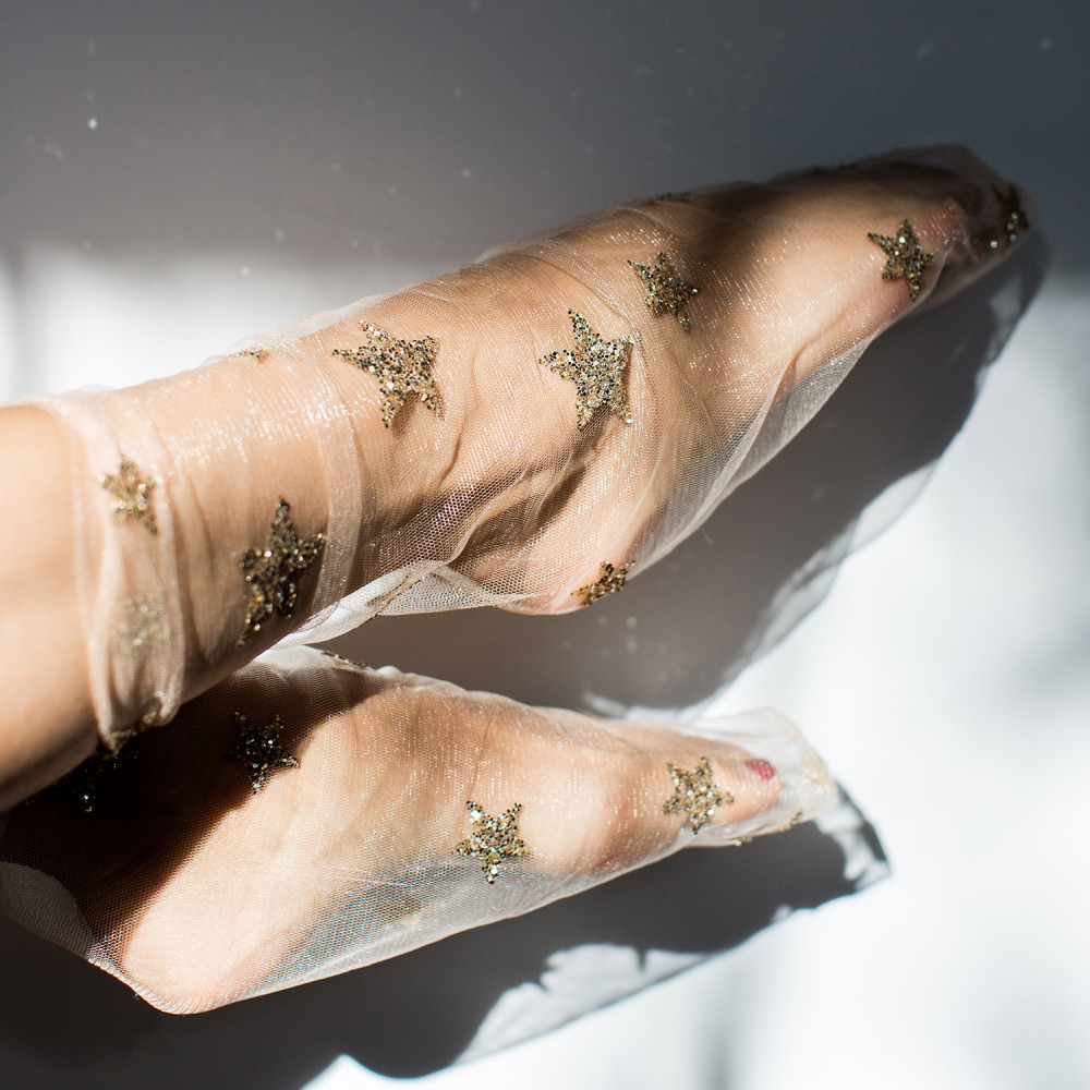Among the Stars tulle socks, $32 @catbirdnyc.com