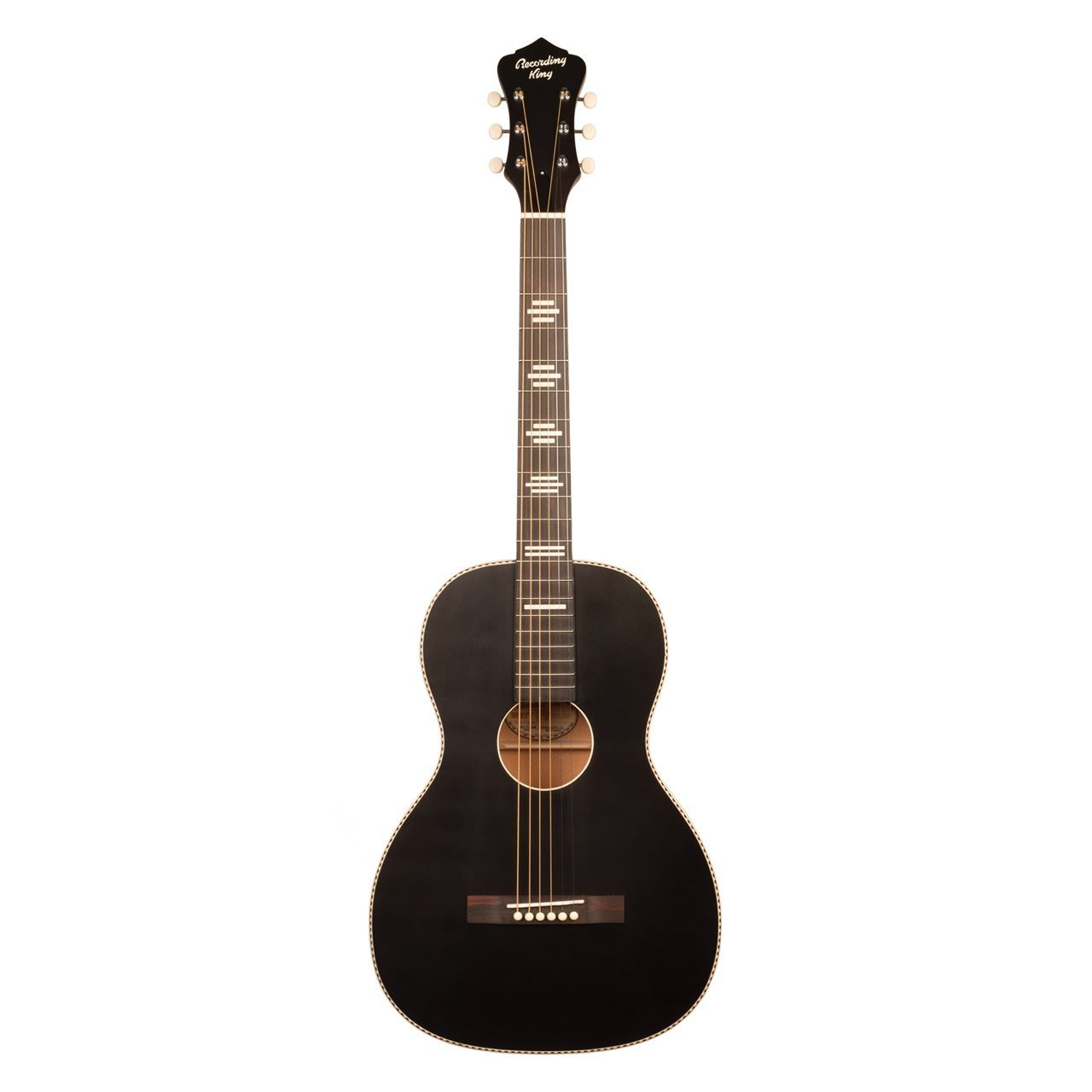 Recording King RPS-7-MBK Dirty 30's Series 7 Single 0 Acoustic Guitar, Matte Black, $156 