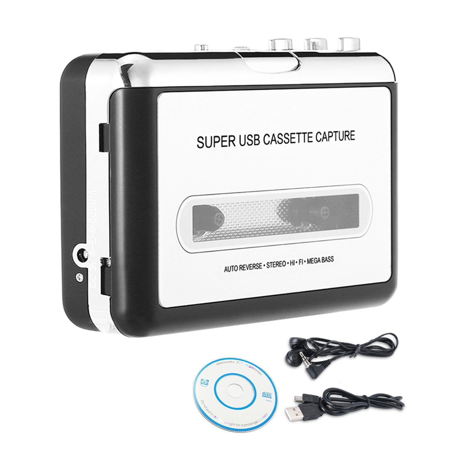 Cassette to MP3 ConverterWikoo USB Cassette Converter Cassette Player with Earphone, Portable Cassette Converter Convert Tapes to Digital, $26