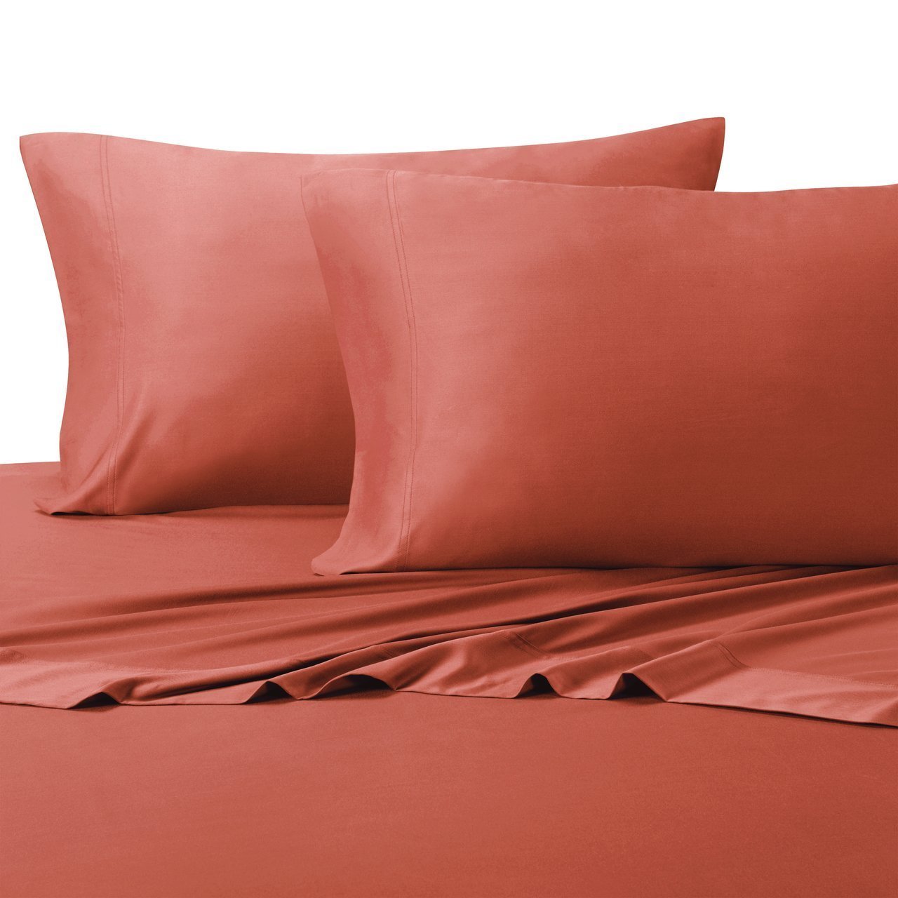 Ultra Soft & Exquisitely Silky 100% Viscose from Bamboo Sheet Set, Hypo-Allergenic, 18" Pockets, Coral, 4 Piece King Size Deep Pocket Sheet Set, $100