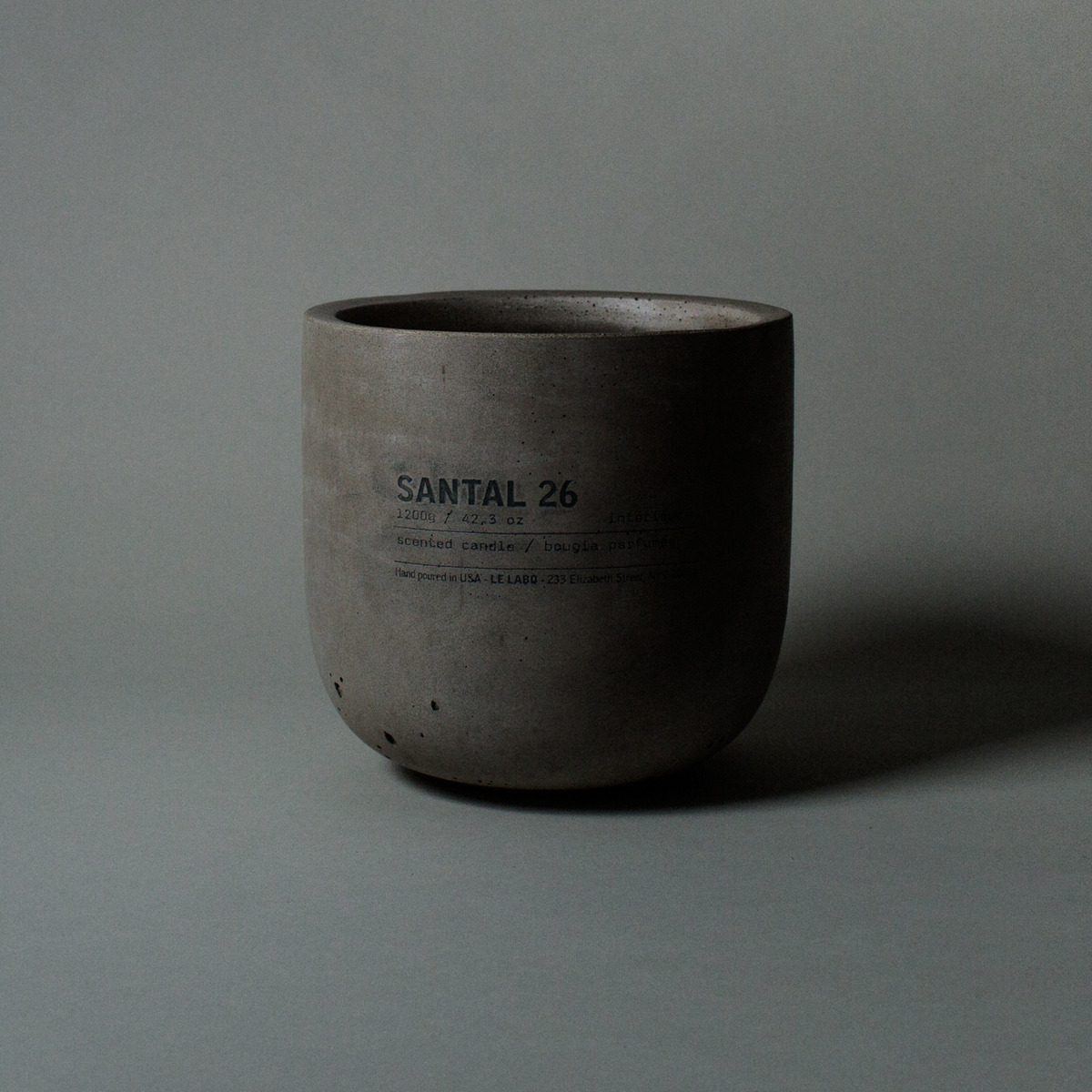 Don't let this photo fool you, cult fragrance co Le Labo's Santal 26 scented candle (vegan/ cruelty-free) is $450 of massive cement-housed candle! This one will light your fire for up to 150+ hours and comes packaged in the coolest wooden crate. SANTAL 26 concrete candle, $450 @lelabofragrances.com