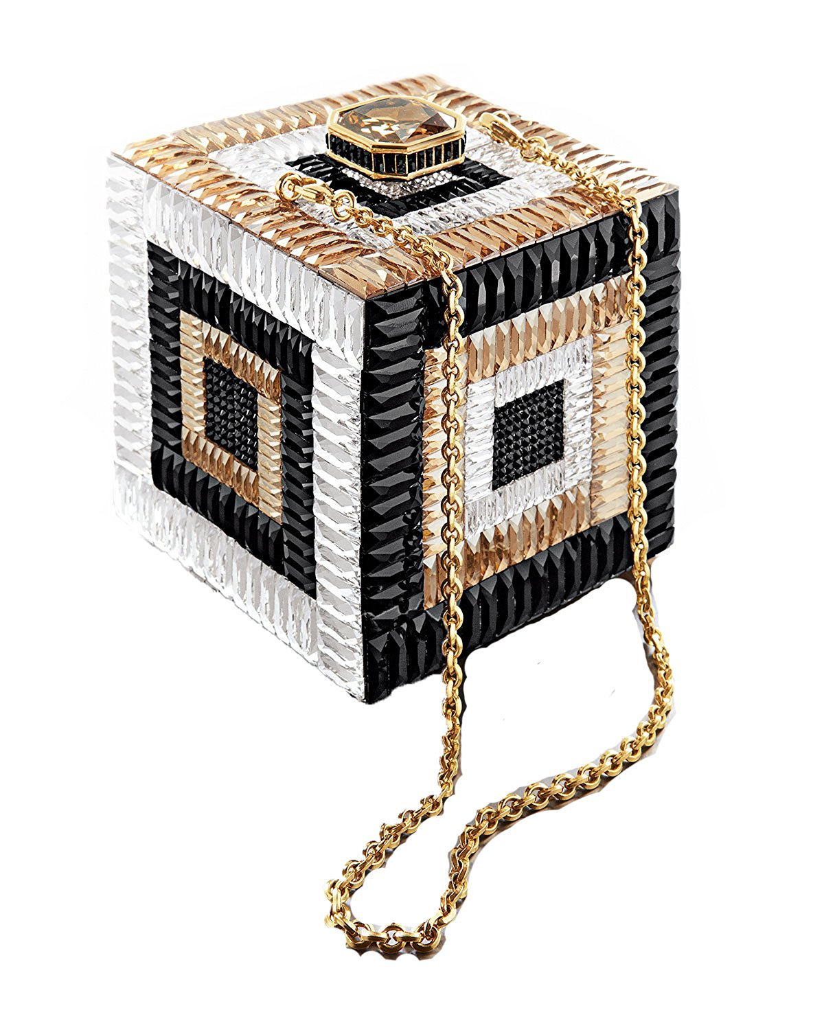 The same price as a really expensive piece of jewelry, this is a keeper for generations! Judith Leiber Couture Cube Be Square Crystal Clutch, $3,200 @amazon.com