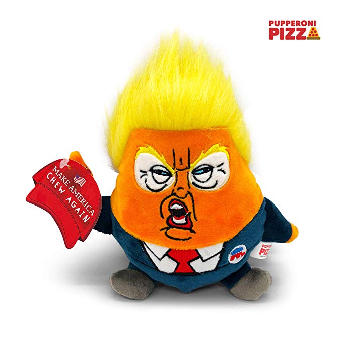 Donald Trump Dog Chew Toy, $13-15 (size small or large) @amazon.com