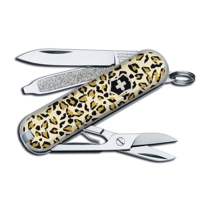 Victorinox Swiss Army Classis SD Animal Prints Multi Tool (Leopard) , $21 @amazon.com or sports goods stores