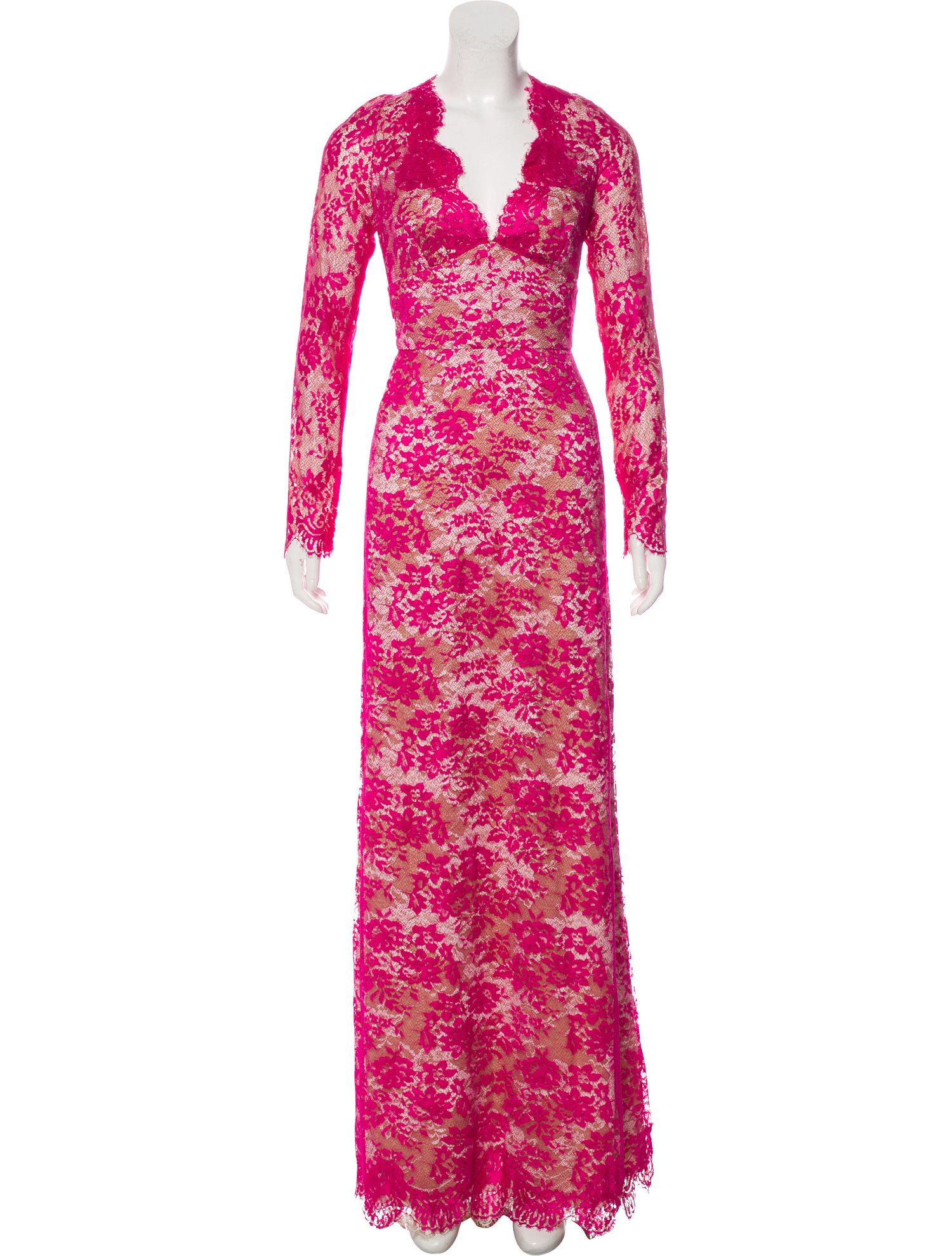 Fuchsia Monique Lhuillier Gown, $675 @therealreal.com
