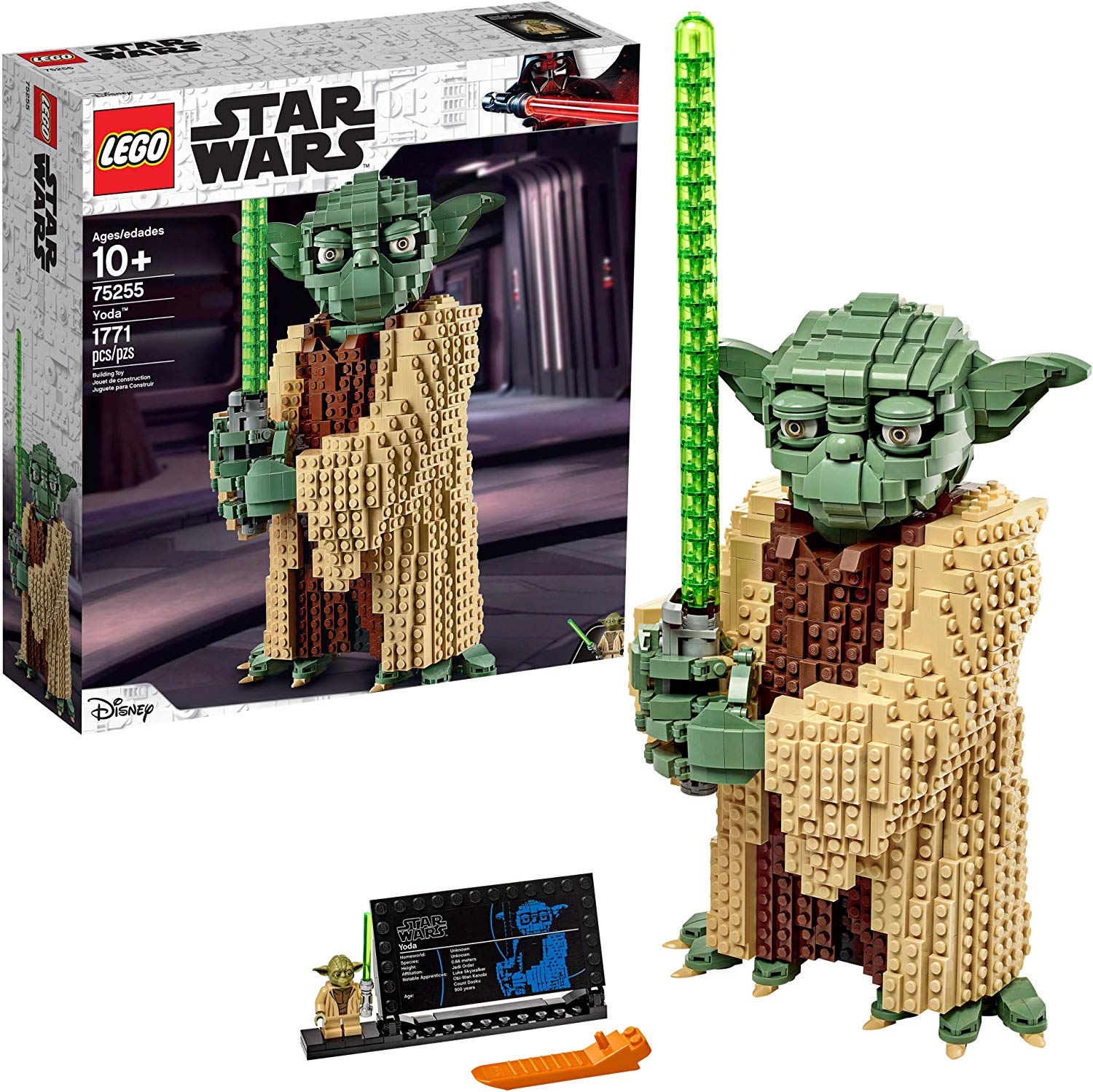 LEGO Star Wars: Attack of The Clones Yoda 75255 Yoda Building Model and Collectible Minifigure with Lightsaber, New 2019 (1,771 Pieces), @amazon.com or lego.com