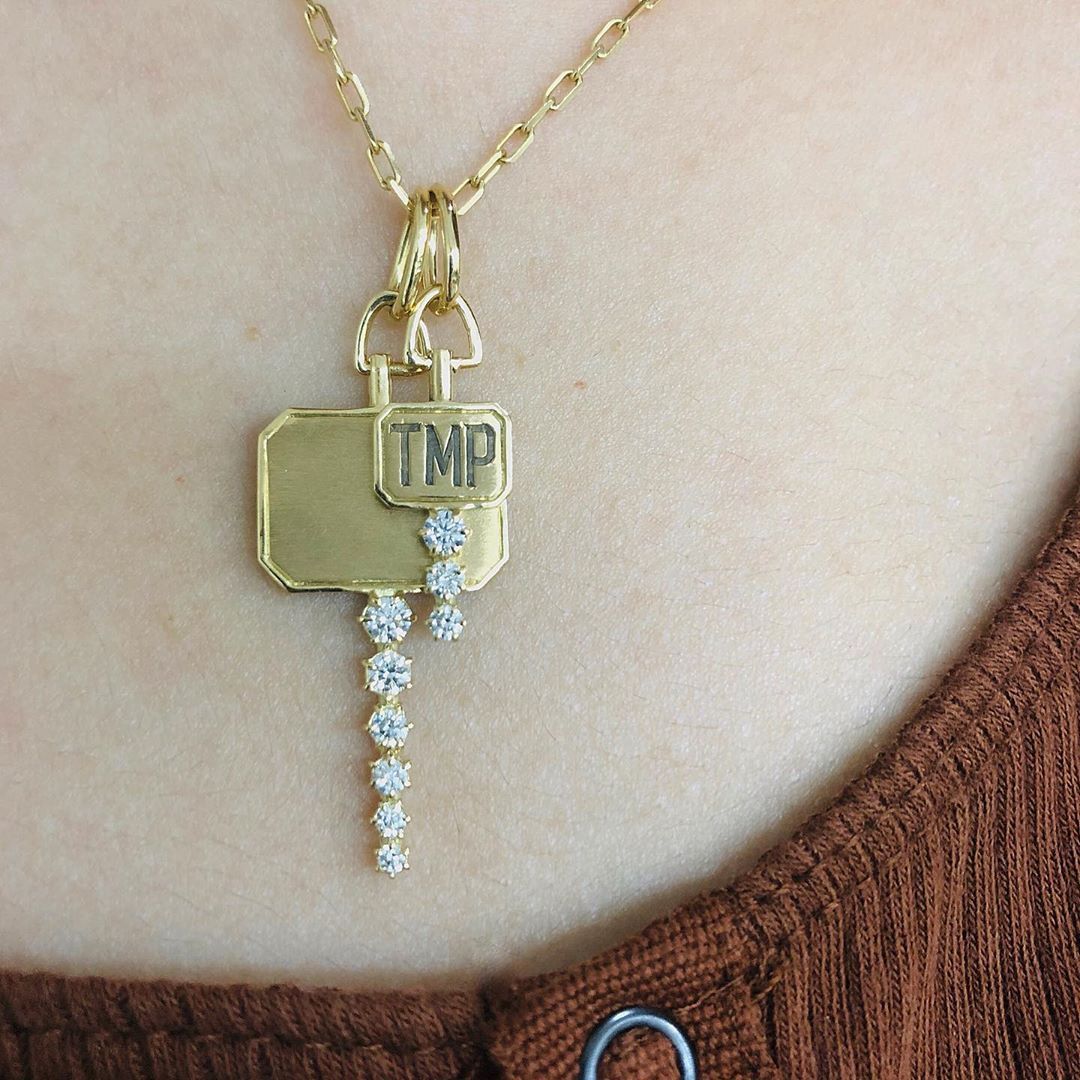 Jade Trau Catherine Key Charm, $1100-3350 *small or large - fully engravable @jadetrau.com
