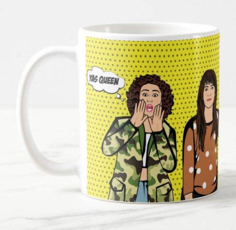 Broad City YAS QUEEN Mug, $15 @etsy.com (because there is no more epic TV journey than Ilana & Abbi)